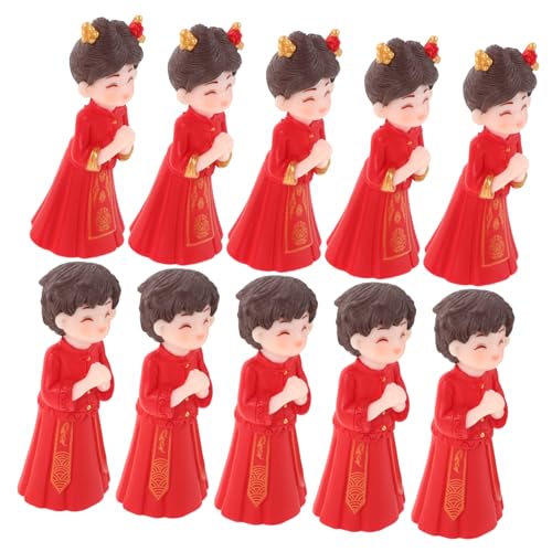 ERINGOGO 5 Paare Mikro-Landschaftsdekoration Hochzeitsdekoration Hochzeitspaarfiguren Braut und Bräutigam-Statue chinesische hochzeitstorte topper Hochzeitspaar Figur PVC rot ERINGOGO 5 Paare Mikro-Landschaftsdekoration Hochzeitsdekoration Hochzeitspaarfiguren Braut und Bräutigam-Statue chinesische hochzeitstorte topper Hochzeitspaar Figur PVC rot von ERINGOGO