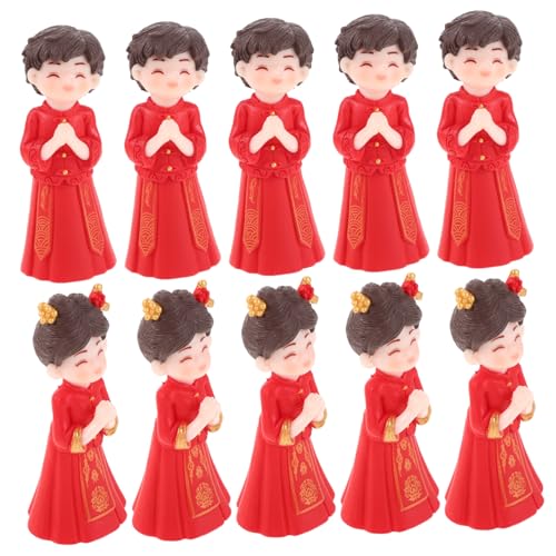 ERINGOGO 5 Paare Miniatur Chinesisches Hochzeitspaar Statue Traditionelle Braut Bräutigam Figuren Mikro-landschaft Dekoration DIY Cake Topper für Hochzeitsfeier und Tischdeko ERINGOGO 5 Paare Miniatur Chinesisches Hochzeitspaar Statue Traditionelle Braut Bräutigam Figuren Mikro-landschaft Dekoration DIY Cake Topper für Hochzeitsfeier und Tischdeko von ERINGOGO