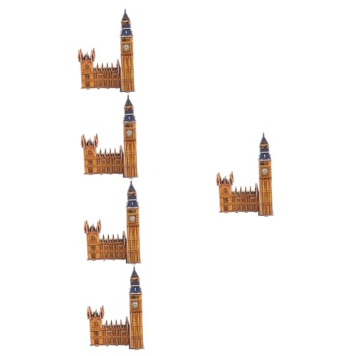 ERINGOGO 5 Sätze Big Ben-Puzzle Große Puzzles Rätsel Für Kinder Holzpuzzle Spielzeug Für Kinder Kinderpuzzle 3D Vereinigtes Königreich. Papier Große Größe von ERINGOGO