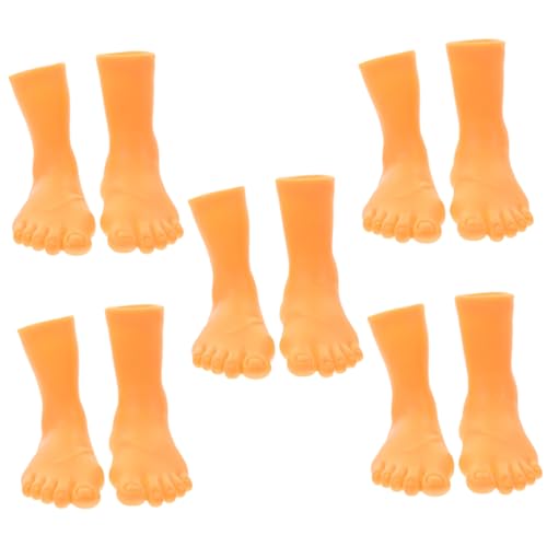 ERINGOGO 5 Sätze Füße Fingerpuppen Links Rechts Kleine Vinyl Feet Puppen Für Party von ERINGOGO