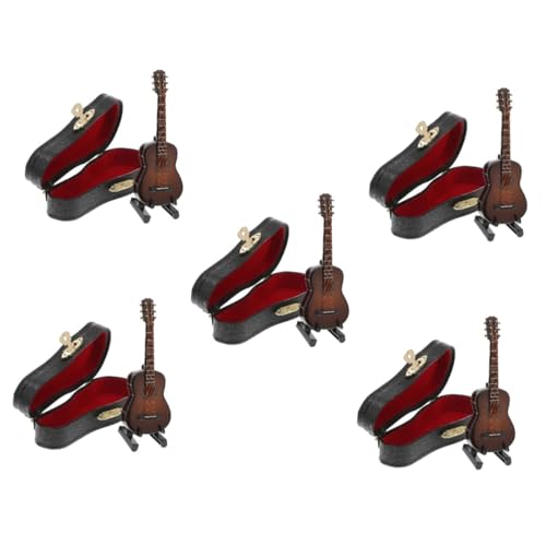ERINGOGO 5 Sätze Gitarrenmodell Klassische Gitarre Classical Guitar Kinder dekor Holzspielzeug für Kinder Musikinstrumente Modelle Mini-Gitarren-Dekor winzige Gitarre Saxophon schmücken von ERINGOGO