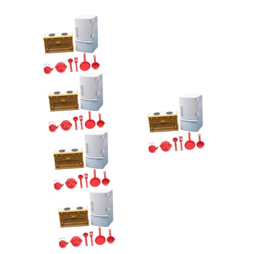 ERINGOGO 5 Sätze Herd- -Modell Kinder bastelset basteln für Kinder Spielzeuge Küchenutensilien Puppenhaus-Kochgeschirr Mini-Hausküchenwerkzeug Miniatur Kleines Möbel Zubehör von ERINGOGO