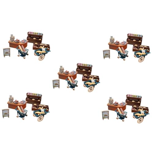 ERINGOGO 5 Sätze Puppenhaus-Bäckerei Spielzeug für kinderspielzeug simulierte Bäckereistütze Miniaturdekoration Ornament Modelle Miniatur-Szenenmodell Miniatur-Requisiten Brot von ERINGOGO
