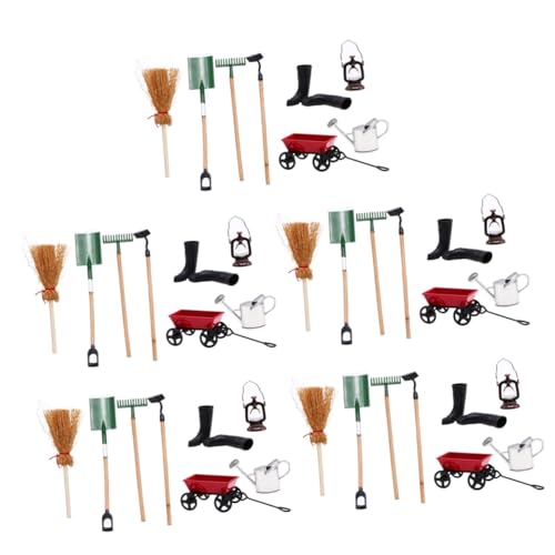 ERINGOGO 5 Sätze Puppenhaus-Werkzeuge Dekorationen für Terrarien Terrarium dekor Spielzeug für Kinder kinderspielzeug Mini-Szenen-Ornamente Mini-Gartengeräte Haushalt schmücken einstellen von ERINGOGO
