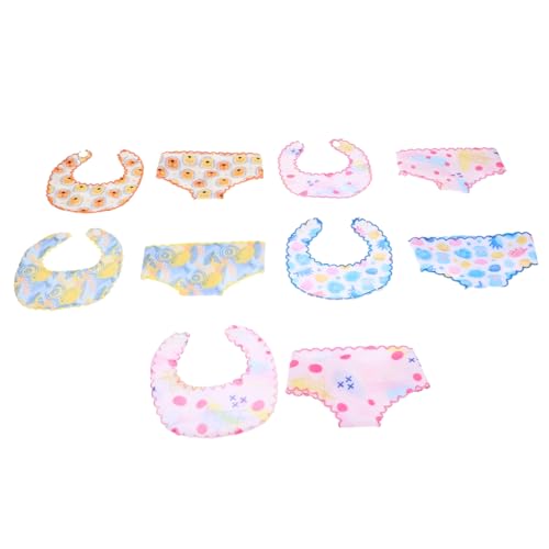 ERINGOGO 5 Sets Puppenwindel Lätzchen Unterwäsche Wiederverwendbar Mädchen Accessoire Accessoires Puppenhöschen Passend Zu Unseren Windeln Panty Puppenlätzchen Windeln Lätzchen Stoff von ERINGOGO