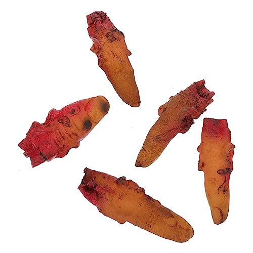 ERINGOGO 5 Stück Blutige Finger Halloween -Dekorationen Halloween-Trick-Finger Halloween Requisiten Finger Halloween Knifflige Spielzeuge Halloween-Requisiten Beängstigend Vinyl Colorful von ERINGOGO