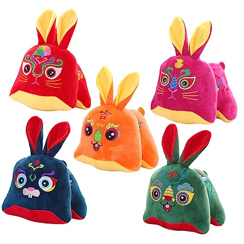 ERINGOGO 5 Stück Fünf gesegnete Kaninchenpuppen Plüsch-Kaninchen-Anhänger Kaninchenspielzeug für Hasen Plüsch Stofftier Kaninchen Plüschtiere Plüschhasen PP Baumwolle ERINGOGO 5 Stück Fünf gesegnete Kaninchenpuppen Plüsch-Kaninchen-Anhänger Kaninchenspielzeug für Hasen Plüsch Stofftier Kaninchen Plüschtiere Plüschhasen PP Baumwolle von ERINGOGO