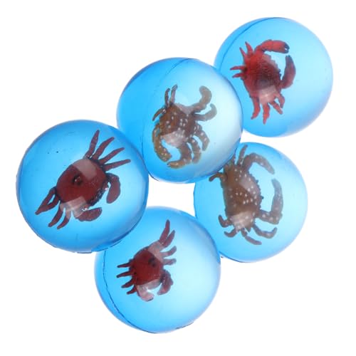 ERINGOGO 5 Stück Hüpfballspielzeug Für Hai-hüpfball Glitzer-hüpfbälle Für Jumbo-hüpfbälle Massenpreise Augapfel Hüpfbälle Halloween Hüpfbälle Masse Hüpfbauer Butadienkautschuk von ERINGOGO