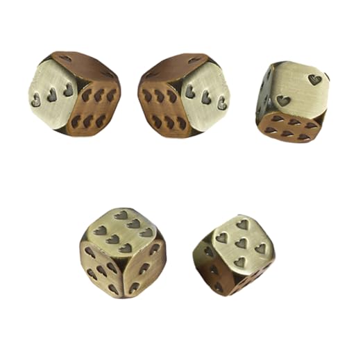 ERINGOGO 5 Stück Liebeswürfel Spiel hoch Party Herz Würfel Herzwürfel aus Metall Würfel mit Herzmuster mehrseitige Würfel Metallwürfel Würfelwürfel Zinklegierung Golden ERINGOGO 5 Stück Liebeswürfel Spiel hoch Party Herz Würfel Herzwürfel aus Metall Würfel mit Herzmuster mehrseitige Würfel Metallwürfel Würfelwürfel Zinklegierung Golden von ERINGOGO