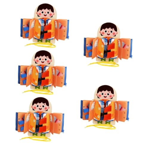 ERINGOGO 5St Mehrschichtiges Busy-Board kinderbeschäftigung geschicklichkeitsspiele für Kinder Educational Toys Girl Toys Mädchen Spielzeug Babybrett Reisen Schiene aus Lindenholz von ERINGOGO