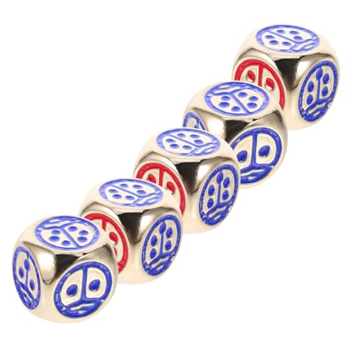 ERINGOGO 5 Stück Metall mit Abgerundeten Ecken Spielwürfel für Brettspiele Partys und Kreative Veranstaltungen und Dekoration für Zuhause und Bars von ERINGOGO