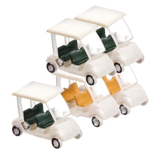 ERINGOGO 5 Stück Mikrolandschafts-sandtischmodell Zum Selbermachen Von Bucket-Golf Figur Kleiner Golfwagen Miniwagen Tragbarer Mini-kinderwagenventilator Fahrzeugmodell Harz von ERINGOGO