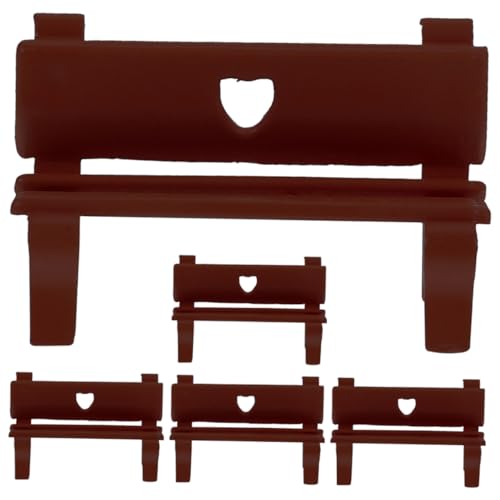 ERINGOGO 5 Stück Mini Bank Modellbänke Stühle Mini Bank Puppenhaus Miniatur Stuhl Miniatur Bank Ornament Garten Winziger Mini Stuhl Kleines Bankmodell Mini Bank Schmuck Kaffee Kunststoff von ERINGOGO