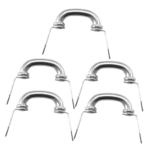 ERINGOGO 5 Stück Mini-Schubladengriff Auto Schleife niedliche Tierknöpfe Puppenhaus Zubehör Puppenhaus Dekoration Miniatur-Schubladengriffe Puppenhausbedarf Aluminiumlegierung Silver von ERINGOGO
