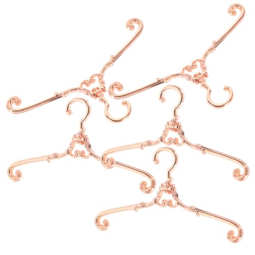 ERINGOGO 5 Stück Puppen Kleiderbügel aus Roségold Kleiderhalter für Puppenhaus Dekoration für Puppenbekleidung und Accessoires ERINGOGO 5 Stück Puppen Kleiderbügel aus Roségold Kleiderhalter für Puppenhaus Dekoration für Puppenbekleidung und Accessoires von ERINGOGO