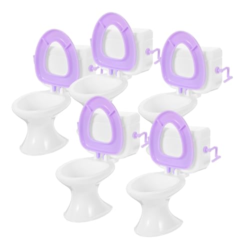 ERINGOGO 5 Stück Puppen-Toilettenspielzeug Puppenhaus Toilette Mini-Toilettenspielzeug Bathroom Accessories Badezimmer zubehör Puppenhaus Mini-Toilette Puppenhaus-Plastiktoiletten ERINGOGO 5 Stück Puppen-Toilettenspielzeug Puppenhaus Toilette Mini-Toilettenspielzeug Bathroom Accessories Badezimmer zubehör Puppenhaus Mini-Toilette Puppenhaus-Plastiktoiletten von ERINGOGO