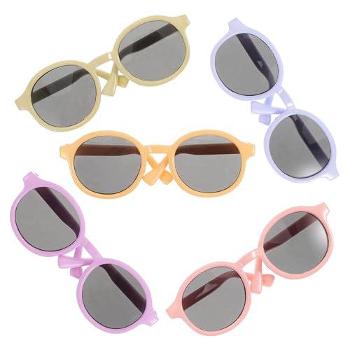 ERINGOGO 5stücke Teiliges Puppenbrillen Stylische Sonnenbrillen Für Puppen Miniatur-zubehör Macaron Für Puppenhaus Und Verkleidungsspielzeug von ERINGOGO