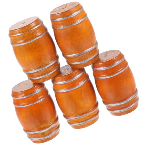 ERINGOGO 5 Stück Puppenhaus Barzubehör Bierfässer Soda Puppenhausfässer Figuren Bierdosen Gefälschte Grobe Wandvertäfelung Puppenhauszubehör Pflanze Mikro Miniatur Bierfässer von ERINGOGO