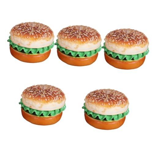 ERINGOGO 5st Simuliertes Hamburger-Modell Spielzeuge Lebensmittelspielzeug Modelle Lebensechte Fake-Burger Simulations-Burger Künstliche Burger Gefälschte Burger Brot Dekorationen Pu von ERINGOGO
