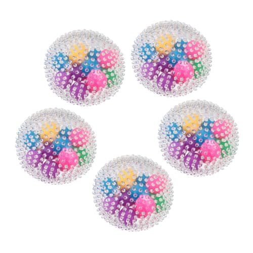 ERINGOGO 5 Stück Spielzeugball loslassen Stressabbauspielzeug zur Linderung von Angstzuständen Kinderspielzeug Squeeze-Ball- entlüften TPR-Material Bunt von ERINGOGO