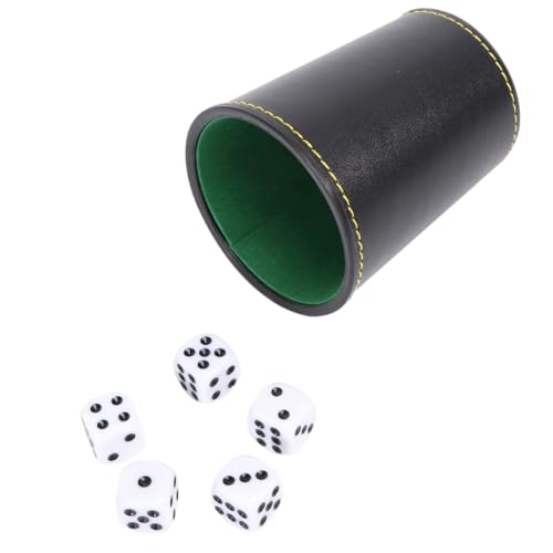 ERINGOGO 5 Stück Stille Würfelbecher Container Sterben Spiel Form Schwarz von ERINGOGO