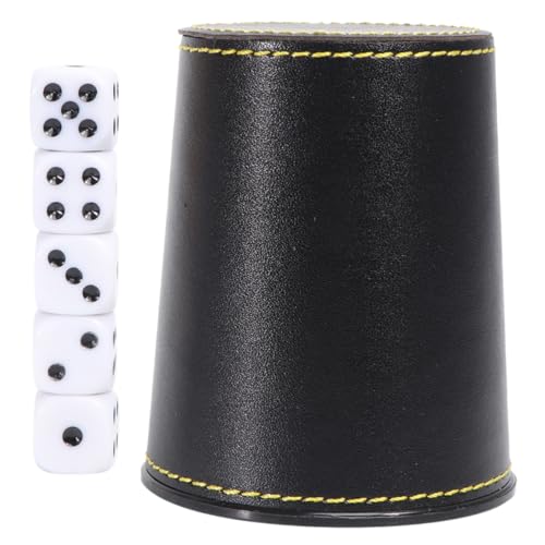 ERINGOGO 5 Stück Stille Würfelbecher Form Sterben Container Spiel Würfelbecher Schwarz von ERINGOGO