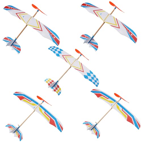 ERINGOGO 5 Stück Teiliges DIY Gleitflugzeug aus Schaumstoff Bunte Flugzeug Modelle Handgefertigtes Gummiband Angetriebenes Segelflugzeug Langlebig und Sicher Zufällige Zufällige Farbe ERINGOGO 5 Stück Teiliges DIY Gleitflugzeug aus Schaumstoff Bunte Flugzeug Modelle Handgefertigtes Gummiband Angetriebenes Segelflugzeug Langlebig und Sicher Zufällige Zufällige Farbe von ERINGOGO