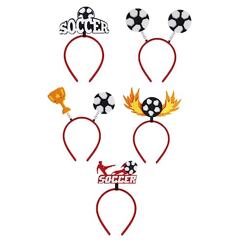 ERINGOGO 5 Stück Teiliges Fußball Haarband Dekorative Stirnbänder im Fußballdesign für Partys und Wettbewerbe für Fußballfans und Events ERINGOGO 5 Stück Teiliges Fußball Haarband Dekorative Stirnbänder im Fußballdesign für Partys und Wettbewerbe für Fußballfans und Events von ERINGOGO