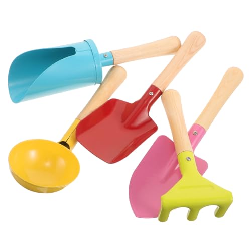 ERINGOGO 5 Stück Teiliges Gartenwerkzeug aus Leichtem Ergonomische Mini Schaufeln und Rechen für Sand Garten und Outdoor Spiel Waschbar und Langlebig für Sommer Aktivitäten von ERINGOGO