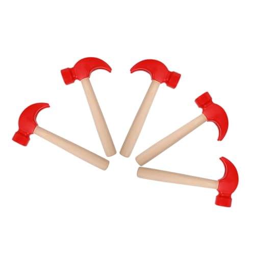 ERINGOGO 5 Stück Teiliges Holzhammer für Kleinkinder Realistische Simulation Fördert Feinmotorik und Hand Auge Koordination Motorische Entwicklung Lernspielzeug für Kindergeburtstag von ERINGOGO