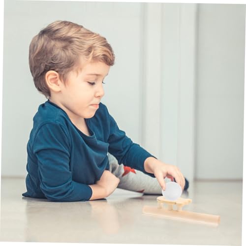 ERINGOGO 5 Stück Teiliges Holzspielzeug Blasball Schwebende Ballspiel für Motorische Fähigkeiten Fördernd Handliche Balance Koordinationsübung für Party und Outdoor Spiel von ERINGOGO