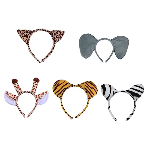 ERINGOGO 5 Stück Teiliges Kuscheltier Haarreif Plüsch Tierhaarschmuck für Karneval Kostüm Jungel Tiara mit Giraffe Zebra Tiger Leopard Design ERINGOGO 5 Stück Teiliges Kuscheltier Haarreif Plüsch Tierhaarschmuck für Karneval Kostüm Jungel Tiara mit Giraffe Zebra Tiger Leopard Design von ERINGOGO
