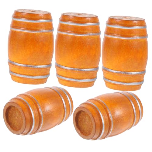 ERINGOGO 5 Stück Teiliges Mini Holz Bierfass Puppenhaus Zubehör Miniatur Weinfass Modell Deko Bar Accessoire Langlebig Vielseitig für Puppenhaus Halloween Deko Sammler ERINGOGO 5 Stück Teiliges Mini Holz Bierfass Puppenhaus Zubehör Miniatur Weinfass Modell Deko Bar Accessoire Langlebig Vielseitig für Puppenhaus Halloween Deko Sammler von ERINGOGO