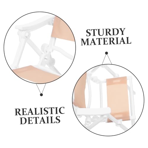 ERINGOGO 5 Stück Teiliges Miniatur Klapp-liegestühle Puppenhaus Campingstühle aus Kunststoff Faltbare Mini Strandliegen für Realistische Rollenspiel-Accessoires für Indoor und Outdoor ERINGOGO 5 Stück Teiliges Miniatur Klapp-liegestühle Puppenhaus Campingstühle aus Kunststoff Faltbare Mini Strandliegen für Realistische Rollenspiel-Accessoires für Indoor und Outdoor von ERINGOGO