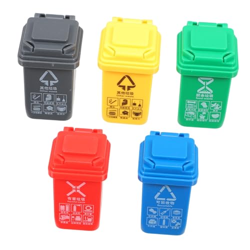 ERINGOGO 5 Stück Teiliges Miniatur Mülltonnen Mülltrennung Lernspielzeug Puppenhaus Dekoration Realistische Müllbehälter Robust Vielseitig für Bildungszwecke und Kreative Spielszenen ERINGOGO 5 Stück Teiliges Miniatur Mülltonnen Mülltrennung Lernspielzeug Puppenhaus Dekoration Realistische Müllbehälter Robust Vielseitig für Bildungszwecke und Kreative Spielszenen von ERINGOGO