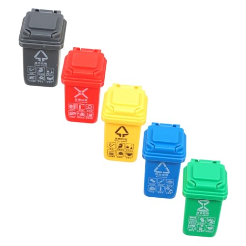 ERINGOGO 5 Stück Teiliges Miniatur Mülltonnen für Puppenhaus Süße Cartoon Abfalltonnen aus Robustem Kunststoff Pädagogisches Tischdekor für Spielerischen Lernen der Mülltrennung ERINGOGO 5 Stück Teiliges Miniatur Mülltonnen für Puppenhaus Süße Cartoon Abfalltonnen aus Robustem Kunststoff Pädagogisches Tischdekor für Spielerischen Lernen der Mülltrennung von ERINGOGO