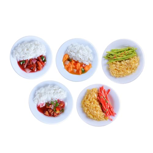 ERINGOGO 5 Stück Teiliges Realistisches Chinesisches Reismodell aus PVC Detailgetreue Küchen Dekoration für Kinderküchen Geeignet als Foto Requisite und Restaurant Deko ERINGOGO 5 Stück Teiliges Realistisches Chinesisches Reismodell aus PVC Detailgetreue Küchen Dekoration für Kinderküchen Geeignet als Foto Requisite und Restaurant Deko von ERINGOGO