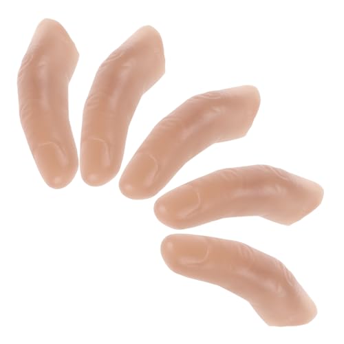 ERINGOGO 5 Stück Teiliges Set Realistische Extra Lange Fake Finger Requisiten für Performance Zaubertricks und Cosplay Vielseitig Einsetzbar als Magische Finger Prop und Theaterprothese ERINGOGO 5 Stück Teiliges Set Realistische Extra Lange Fake Finger Requisiten für Performance Zaubertricks und Cosplay Vielseitig Einsetzbar als Magische Finger Prop und Theaterprothese von ERINGOGO