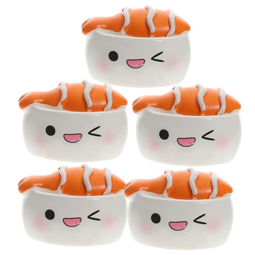 ERINGOGO 5 Stück Teiliges Sushi Modell aus Robustem Harz Detailreiche Tischdekoration mit Niedlichen Cartoon Motiven Leicht und Langlebig als DIY Handwerkszubehör und ERINGOGO 5 Stück Teiliges Sushi Modell aus Robustem Harz Detailreiche Tischdekoration mit Niedlichen Cartoon Motiven Leicht und Langlebig als DIY Handwerkszubehör und von ERINGOGO