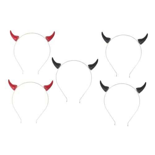 ERINGOGO 5 Stück Teiliges Teufelshorn Haarband Langlebig und Bequem Dekoratives Kostümzubehör für Halloween Partys Passend für Erwachsene und Vielseitig Einsetzbar für Karneval und Cosplay ERINGOGO 5 Stück Teiliges Teufelshorn Haarband Langlebig und Bequem Dekoratives Kostümzubehör für Halloween Partys Passend für Erwachsene und Vielseitig Einsetzbar für Karneval und Cosplay von ERINGOGO
