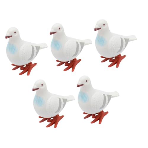 ERINGOGO 5 Stück Teiliges Wind up Tauben aus Kindersicherem Lustiges Interaktives Laufspielzeug mit Niedlicher Cartoon Optik als Dekoratives Kinderzimmer Ornament von ERINGOGO