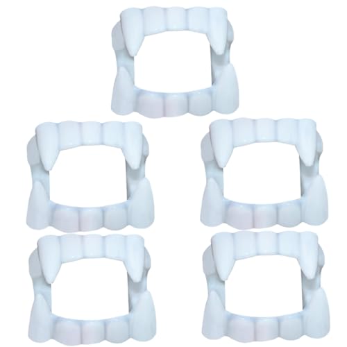 ERINGOGO 5 Stück Vampir Gebiss Falsche Zähne Halloween Zähne Modell Gebiss Für Halloween Lustige Zähne Modell Zähne Hülse Weiß ERINGOGO 5 Stück Vampir Gebiss Falsche Zähne Halloween Zähne Modell Gebiss Für Halloween Lustige Zähne Modell Zähne Hülse Weiß von ERINGOGO