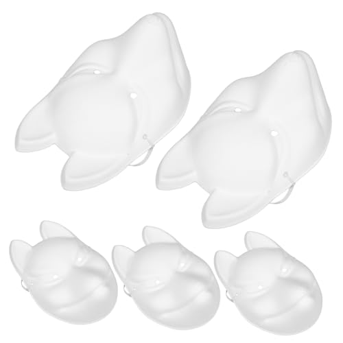ERINGOGO 5 Stück Weiße DIY Fuchs Papiermasken zum Bemalen Leichte Tiermasken aus Papier für Karneval Halloween Fasching Blanko Bastelmasken für Erwachsene Kreative Party Zubehör ERINGOGO 5 Stück Weiße DIY Fuchs Papiermasken zum Bemalen Leichte Tiermasken aus Papier für Karneval Halloween Fasching Blanko Bastelmasken für Erwachsene Kreative Party Zubehör von ERINGOGO