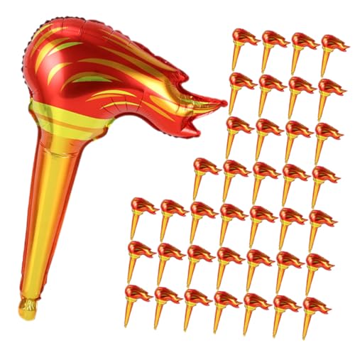 ERINGOGO 50 Stück Aufblasbare Fackeln Groß Realistische Partydeko für Mittelalter Cosplay Outdoor Leicht Tragbar für Festivals und Feierlichkeiten ERINGOGO 50 Stück Aufblasbare Fackeln Groß Realistische Partydeko für Mittelalter Cosplay Outdoor Leicht Tragbar für Festivals und Feierlichkeiten von ERINGOGO