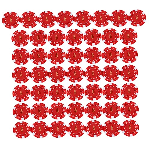 ERINGOGO 50 Stück Digitale Chips Zähler Für Spiele Farbige Zählchips Jumbo Transparente Zählchips Bingo Chips Zählchips Für Mathematik Spielmarken Mahjong Währungschips Abs von ERINGOGO