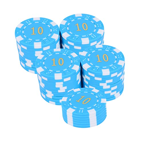 ERINGOGO 50 Stück Digitale Chips Zähler Zählen Bingo Poker Spielchips Plastikmünzen Mahjong Währungschips Plastikchip Requisite Plastikmünzen Spielzeugchips Requisite von ERINGOGO