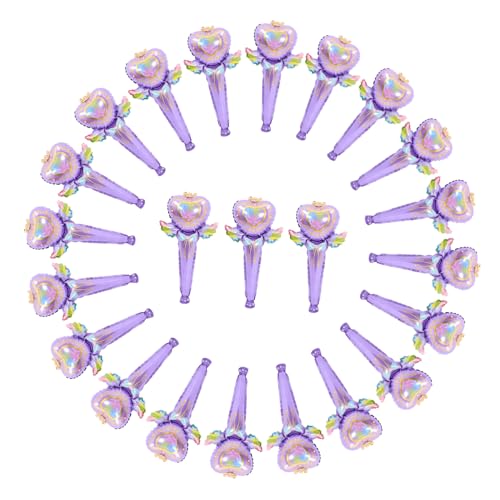 ERINGOGO 50 Stück Fairy Wand Folienballons Handlich Aluminiumfolie Leuchtende Farben Robust für Indoor Outdoor Partydeko Geburtstagsfeiern Festliche Atmosphäre Einzigartiges Design von ERINGOGO