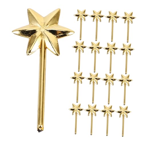 ERINGOGO 50 Stück Goldene Sechseckige Sternstäbe Feenstäbe Für Hexagramm Förmige Feenstäbe Feenkostüm Requisiten Dekorative Feenstäbe Tragbare Engelstäbe Neuartige Feenstäbe Aus von ERINGOGO