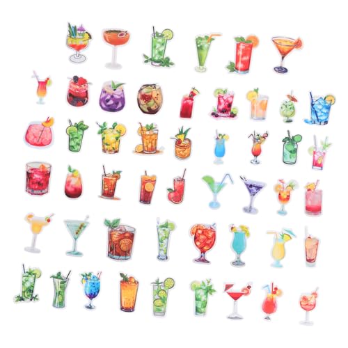 ERINGOGO 50 Stück Graffiti-Aufkleber Aufkleber Für Handyhüllen Entfernbares Vinyl Margarita-Aufkleber Cocktail Buchstabenaufkleber Computeraufkleber Logo wasserdichte -Aufkleber von ERINGOGO