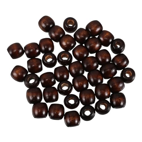ERINGOGO 50 Stück Holzperlen Abacus Perlen Runde Abstandshalter Lose Perlen Holzperlen Lose Perlen Abstandsperlen Aus Holz Kleine Holzperlen Bastelperle Aus Holz Holzperlen Rund Light Brown von ERINGOGO